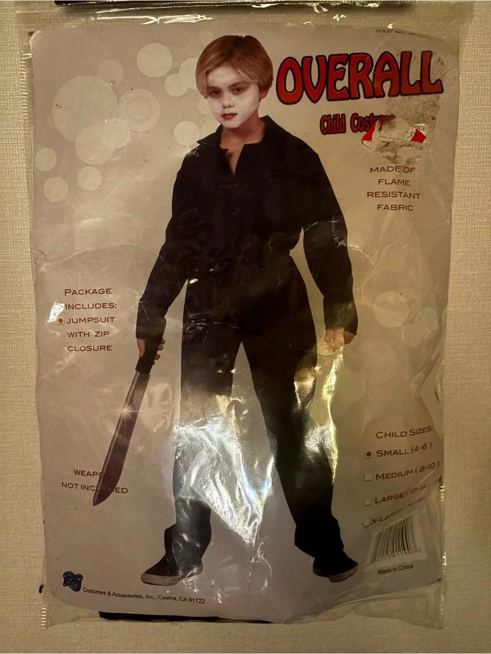 Kids Jason Halloween Black Overall Halloween Costume Jumpsuit